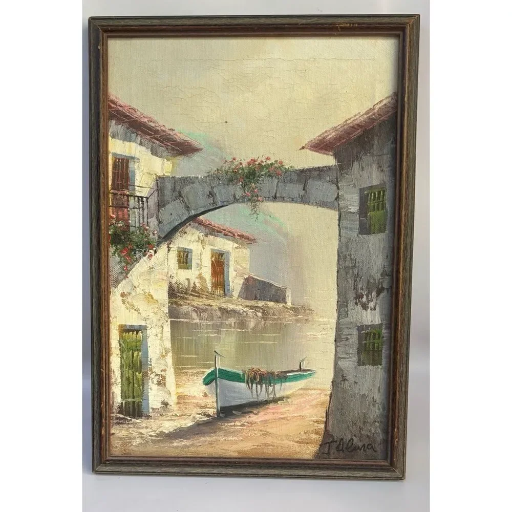 Vintage Oil Painting on Canvas Signed by artist